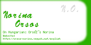 norina orsos business card